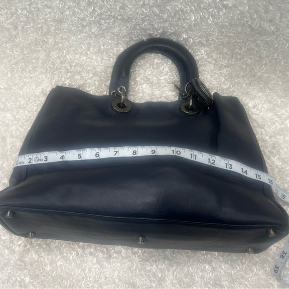 Dior Blue Leather Extra Large Diorissimo Shopper Tote - Picture 4 of 16